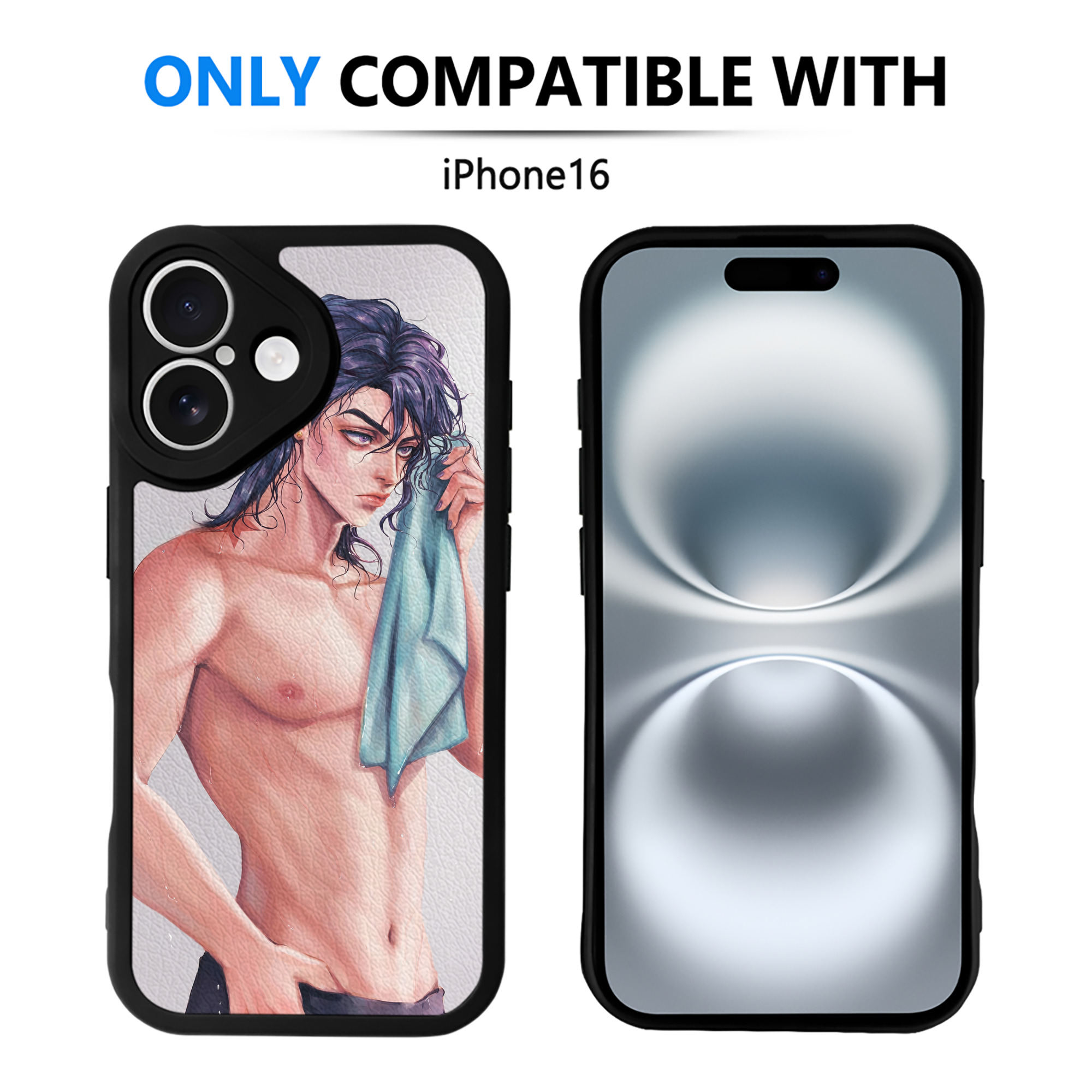 （画像用） ジョジョの奇妙な冒険 JoJo's Bizarre Adventure 【iPhone 16シリーズ対応】シリコンスマホケース（レザー調） 材質：シリコン